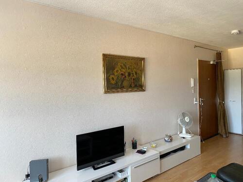 Teilansicht Wohnzimmer - Etagenwohnung mit 50,00 m&sup2; in Bruchsal zur Miete