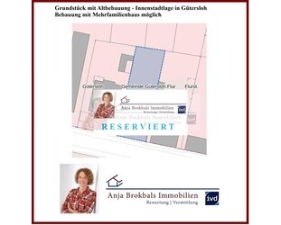 Grundstück Nähe Theater Gütersloh Anbau oder Neubau 1-FH oder MFH provisionsfrei für Käufer