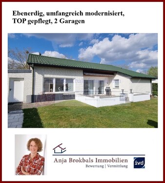 Ebenerdig, umfangreich modernisiert, 2 Garagen - Ebenerdig, umfangreich modernisiert, TOP gepflegt, 2 Garagen - provisionsfrei für Käufer