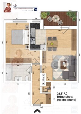 02.517.EG mit Balkon - Erdgeschoss 2 in Kattenstroth_provisionsfrei für Käufer