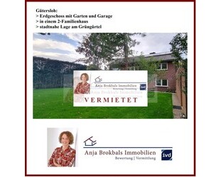Gütersloh: Erdgeschoss mit Garten und Garage in einem 2 Familienhaus, stadtnahe Lage am Grüngürtel