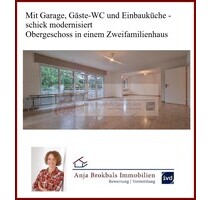 Mit Garage, Gäste-WC und Einbauküche - schick modernisiert -Obergeschoss in einem Zweifamilienhaus - Gütersloh