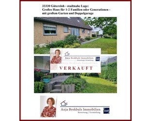 33330 Gütersloh: Großes Haus für 1-2 FamilienGenerationen - provisionsfrei für Käufer
