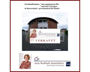 Zweifamilienhaus mit ausgebautem DG und mit 3 Garagen in Harsewinkel, provisionsfrei für Käufer