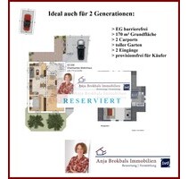 2-Familienhaus in Isselhorst: EG barrierefrei, 170 m², 2 Carports, toller Garten, 2 Eingänge - provisionsfrei für Käufer - Gütersloh