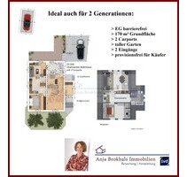 2-Familienhaus in Isselhorst: EG barrierefrei, 170 m², 2 Carports, toller Garten, 2 Eingänge - provisionsfrei für Käufer - Gütersloh