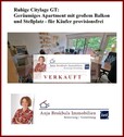 02.557.VERKAUFT - Ruhige Citylage GT: Geräumiges Apartment mit großem Balkon und Stellplatz - für Käufer provisionsfrei