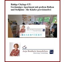 Ruhige Citylage GT: Geräumiges Apartment mit großem Balkon und Stellplatz - für Käufer provisionsfrei - Gütersloh