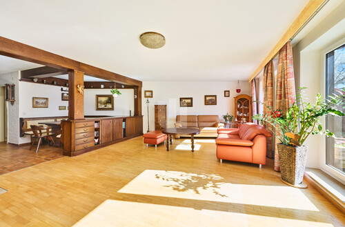 Wohnzimmer - Reihenhaus mit 104,00 m² in Gröbenzell zum Kaufen