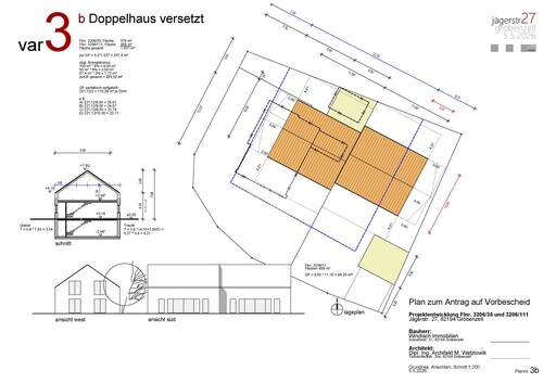 Plan Doppelhaus - 