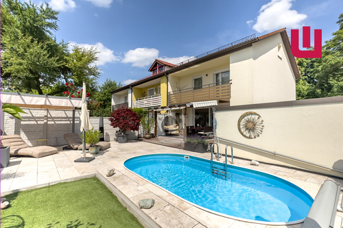 Gartenansicht - WINDISCH - Saniertes REH mit geh. Ausstattung und Wellnessbereich zentral & ruhig in Eichenau