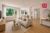 Wohnzimmer - Visualisierung - WINDISCH – Gut geschnittene 3-Zimmer-Wohnung mit viel Potenzial zur Traumwohnung – bezugsfrei!