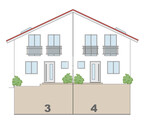 Nordansicht Haus 3 & 4 - 