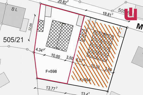 Lageplan - WINDISCH - Attraktives Baugrundstück mit Altbestand & Baugenehmigung für 2 DHH in Grafrath!