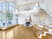 Wohnzimmer - Dachgeschoßwohnung mit 78,39 m² in München zum Kaufen