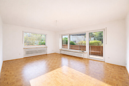 Wohnzimmer - 3 Zimmer Erdgeschoßwohnung zur Miete in Gröbenzell