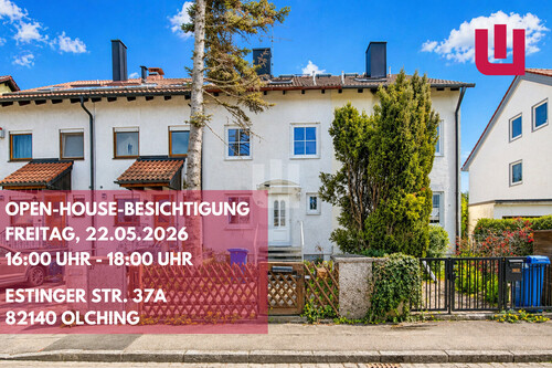 Außenansicht - WINDISCH – Renovierungsbedürftiges RMH in Ortsrandlage von Olching – viel Potenzial für Familien!