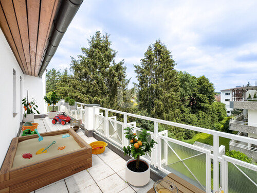 Visualisierung Terasse - Dachgeschoßwohnung mit 114,54 m² in Gilching zum Kaufen