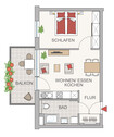 Wohnungsgrundriss - 