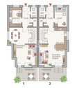 Grundriss Erdgeschoss Haus 1 & 2 - 