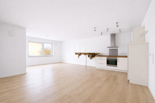 Wohn- und Esszimmer - 2 Zimmer Erdgeschoßwohnung in Dachau