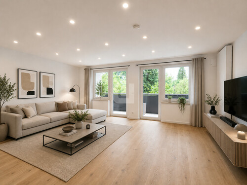 Wohnzimmer Visualisierung - 4 Zimmer Maisonettenwohnung in Gröbenzell