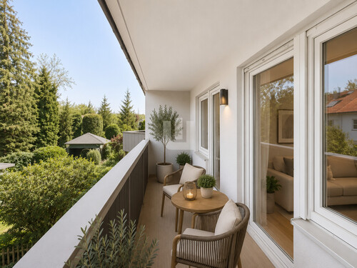 Balkon Visualisierung - Haus in Haus - hochwertig sanierte Maisonette-Whg. mit drei Balkonen am Ortsrand von Gröbenzell