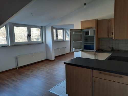 Küche Richtung Wohnzimmer - 2- Zimmerwohnung in Neusalza-Spremberg