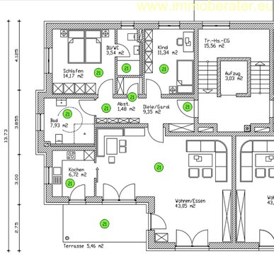 Foto - Große, traumhafte 3-Zimmer-Gartenwohnung mit Terrasse WFL 103 m² Neubau, Energiesparhaus KfW 55 Neubau - zu vermieten.-