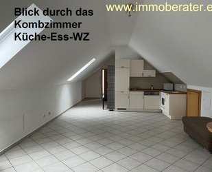 Geräumige Dachgeschoss-Wohung WFL 70 m² Komb. K-E-Wohnzimmer Küchenzeile integriert Fußbodenheizung zu vermieten. - Neunburg vorm Wald