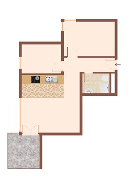 Aufteilung - 3 Zi.-Wohnung mit schönem Ausblick!