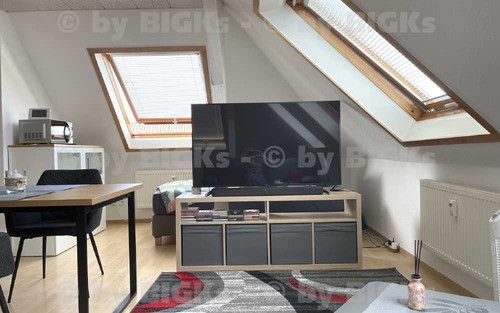 Wohnraum - BIGKs - Kahla - Möblierte 1 Zimmer Wohnung mit freier Aussicht,sep.Küche,Wannenbad (-;)