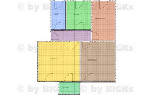 Lageplan1 - BIGKs - Schleusingen: 2 Raum Wohnung, sep. Küche und Balkon (-;)