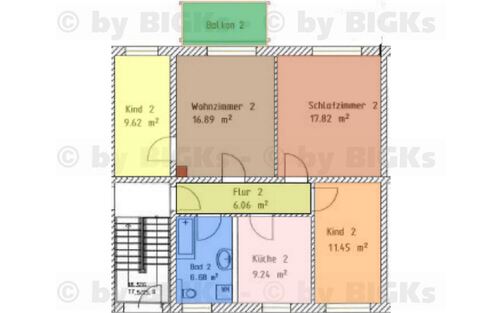Lageplan1 - BIGKs - Schleusingen: 4 Raum Wohnung, sep. Küche und Balkon (-;)