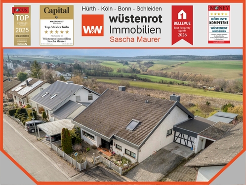 Startbild - Das Besondere: Freistehendes und lichtdurchflutetes Architektenhaus mit Weitblick und großem Grundstück