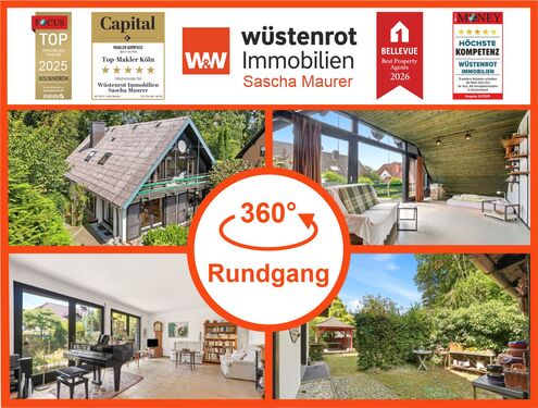 Startbild - Idylle in Lohmar - Freistehendes Einfamilienhaus mit besonderer Architektur und lichtdurchfluteten Räumlichkeiten!