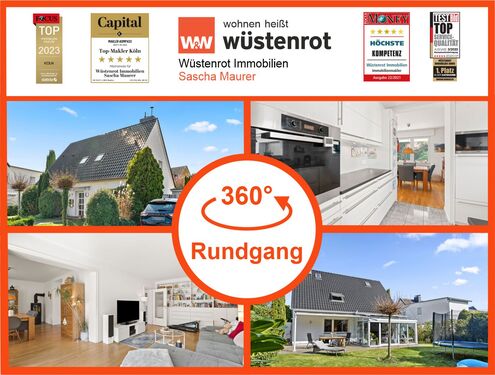 Startbild - 3D & Video: Familientraum in einer Sackgasse – Freistehendes Wohlfühlhaus mit Sonnengarten u. vielen Extras