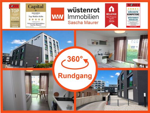 3D Startbild - Kapitalanlage in Aachen: Vollmöbliertes Studentenappartement mit stabilem Vermietungskonzept
