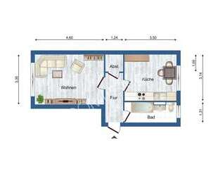 Renovierte 1 Zimmer Wohnung mit Einbauküche! - Galenbeck