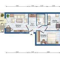 Praktische 2 Zimmer-Wohnung mit Balkon und Einbauküche - Schmölln