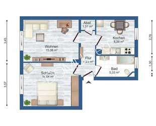 Schicke 2 Zimmer Wohnung mit Dusche - Elstra