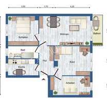 Renovierte 4 Zimmer mit Balkon. Flexibel ab 6 Monate. anmietbar. - Annaburg