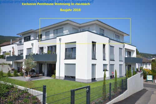 Rückseite - Eine traumhafte, lichtdurchflutete Penthouse-Wohnung mitten in den Weinbergen.