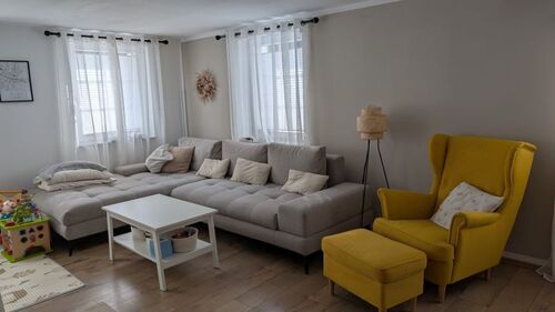 Wohnzimmer vorne - Zweifamilienhaus mit 238,00 m² in Rheinau zum Kaufen