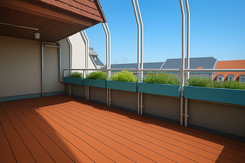 Visualisierung Terrasse - 2 Zimmer Dachgeschoßwohnung zum Kaufen in Mannheim
