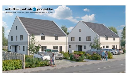 Hausansicht straßenseitig - Provisionsfrei* Moderne DHH im erweiterten Rohbau