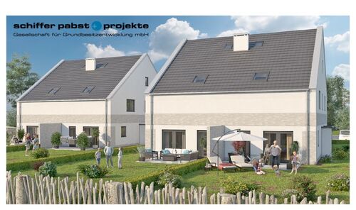 Hausansicht gartenseitig - 4 Zimmer Doppelhaushälfte zum Kaufen in Zehdenick