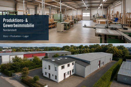 Interesse geweckt ? Rufen Sie heute noch an! - Einmalige Chance! Produktions-und Gewerbeimmobilie mit Büroflächen in gefragter Lage von Norderstedt!
