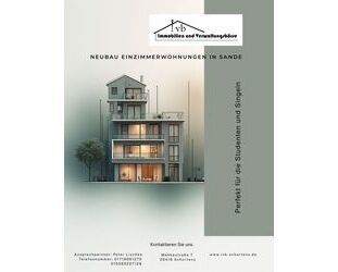 Provisionsfrei* Neubau Einzimmerwohnungen im Sande