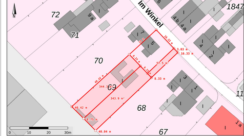 Übersicht Teilung - Provisionsfrei* Grundstück in Mülheim Höhenhaus in einer Sackgasse in guter Lage von MülheimHöhenhaus